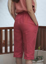 Linen High-Waisted Cropped Pants