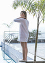Linen Short Tunic Dress White