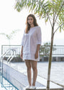 Linen Short Tunic Dress White