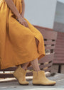 Linen Sunset Stroll Gathered Midi Dress