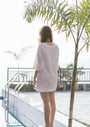 Linen Short Tunic Dress White